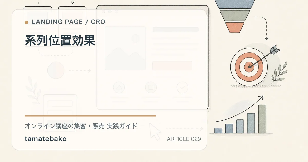 系列位置効果を解説するtamatebakoブログのサムネイル