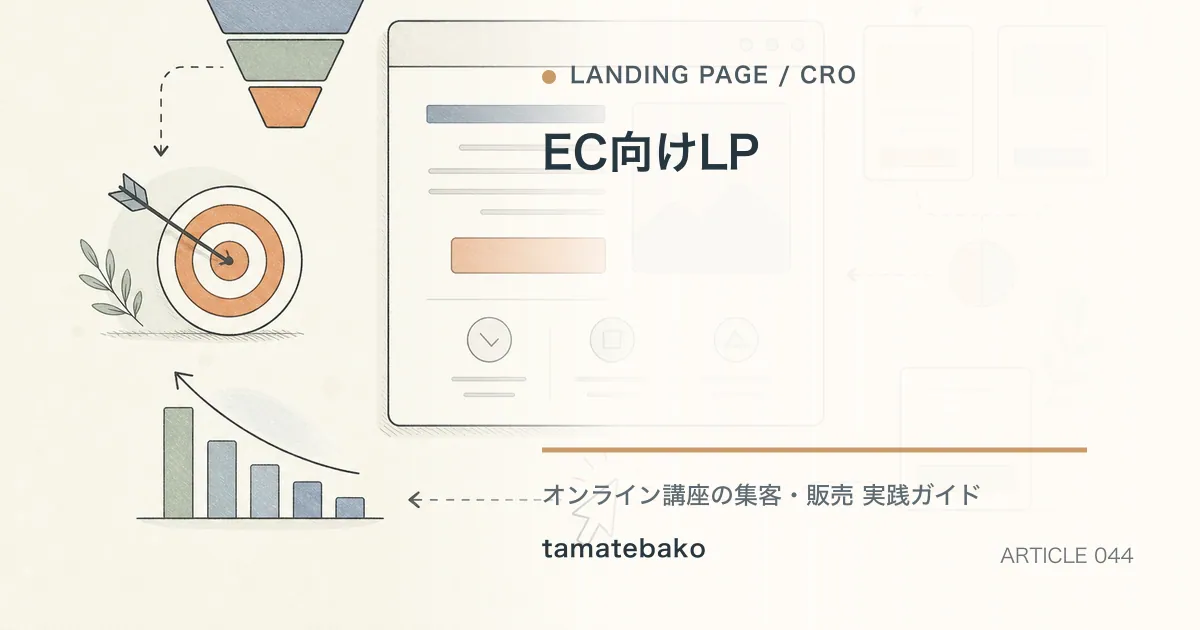EC向けLPを解説するtamatebakoブログのサムネイル