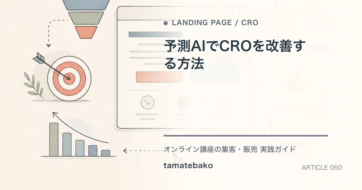 予測AIでCROを改善する方法を解説するtamatebakoブログのサムネイル