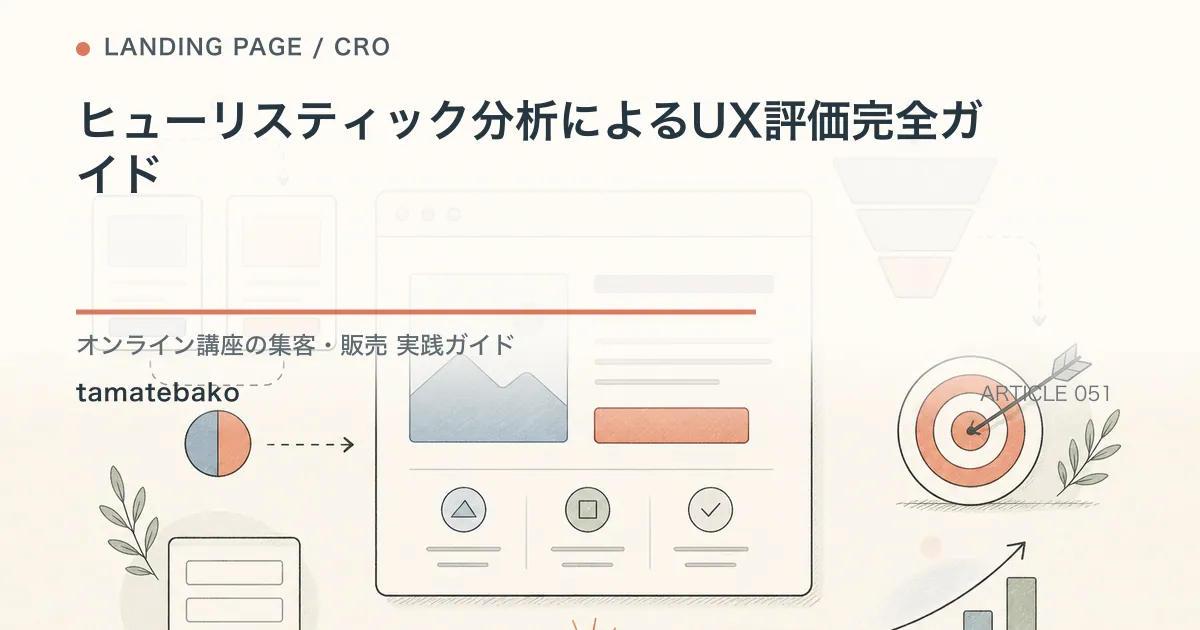 ヒューリスティック分析によるUX評価完全ガイドを解説するtamatebakoブログのサムネイル