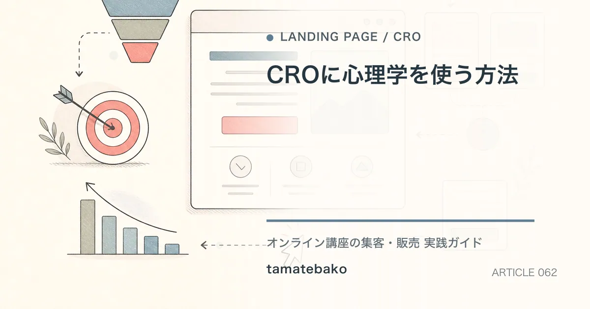 CROに心理学を使う方法を解説するtamatebakoブログのサムネイル